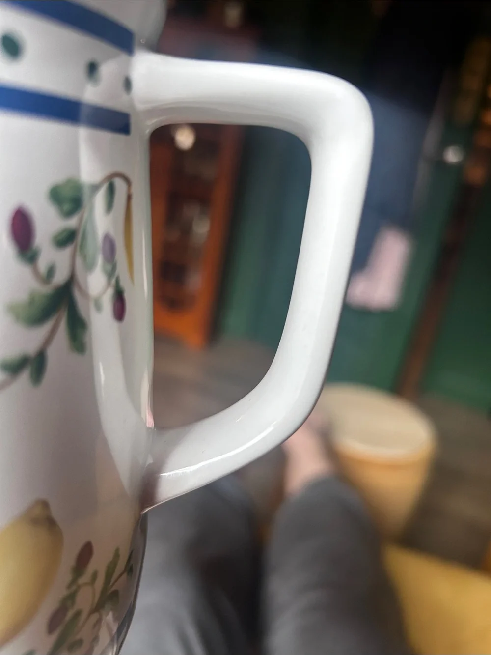 1995 Lemon Ceramic Pitcher Vase